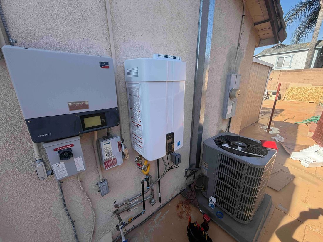 Tankless water heater professionally installed