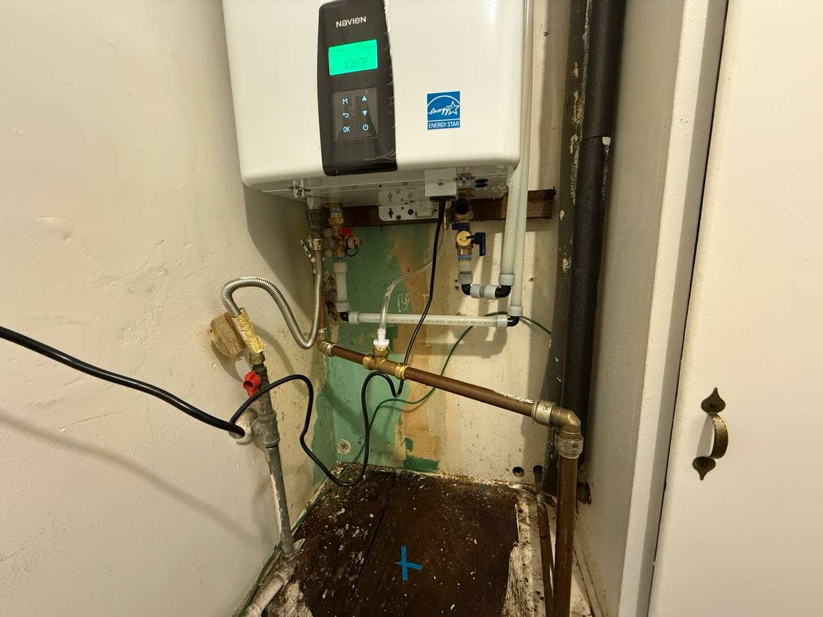 Navien tankless installed